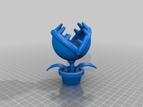 piranha-pflanze-Blumentopf 3d-drucken 3d print model - Mito3D