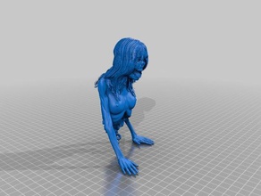 most horrible zombie created 3d people adult creature cut dead girl gore intestines monster nude female 3d print model - Mito3D