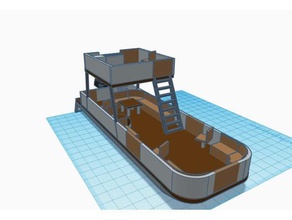 çift katlı Duba tekne araç 3d print model - Mito3D