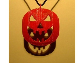 la citrouille d'halloween pendentif de mode 3dprintable le charme cool facile amusant fête cintre bijoux les collier effrayant sketchup 3d print model - Mito3D