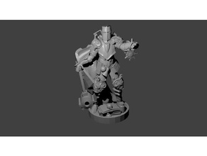 guerreiro, clérigo A impressão 3d d&d masmorras e dragões tampo de mesa 3d print model - Mito3D