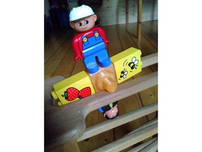 multibahn duplo figures construction toys compatible lego marble run 3d print model - Mito3D