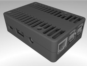 simple raspberry pi 3 case aio computer all one created freecad 3d print model - Mito3D