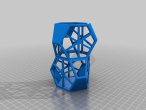 structural vase decor dry plants krisp3d 3d print model - Mito3D
