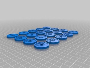 werewolf game tokens toy & accessories 3d print model - Mito3D