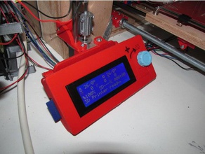 reprapdiscount smart lcd controller support prusa i3 wooden frame 3d printer accessories lcd2004 mount 3d print model - Mito3D