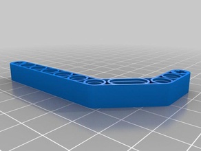 legotechnic doppio angolare del fascio personalizzabile costruzione di giocattoli su misura lego compatibili mindstorms parte technic parti pace paci openscad 3d print model - Mito3D