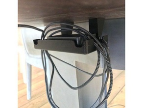 Yukarı altında masa şarj cihazı tutucu kablo sarın organizasyon 3d print model - Mito3D