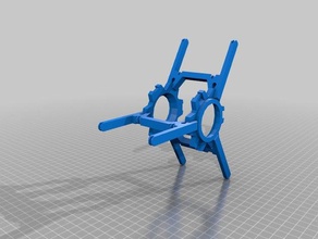 filament spool frame 3d printer accessories filastruder filawinder solvespace 3d print model - Mito3D