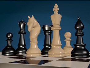 scacchi classici di vescovo re degli cavaliere pedone torre 3d print model - Mito3D