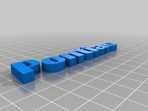 pontiac uma palavra personalizado 3d print model - Mito3D