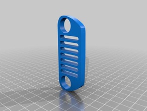 tj jeep grille keychain keychains wrangler 3d print model - Mito3D