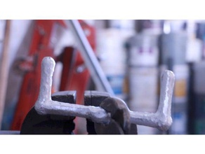 plastic handle lathe casting parts aluminum casted wood 3d print model - Mito3D