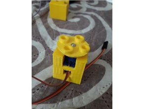 servo-lego duplo-block in der Robotik 9g servo duplo lego 3d print model - Mito3D