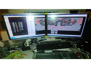 los clips de dos monitores equipo el clip doble monitor 3d print model - Mito3D