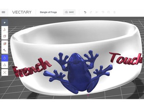 brazalete de las ranas pulseras la rana joyería 3d print model - Mito3D