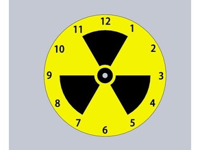 radioactive clock household 3d print model - Mito3D