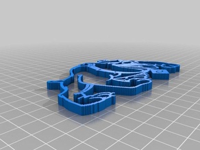 3d slash georgia bulldog inred scalati 5 pollici 3d print model - Mito3D
