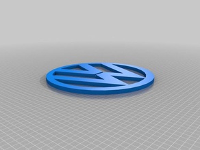 vw bus emblema A impressão 3d 3d print model - Mito3D
