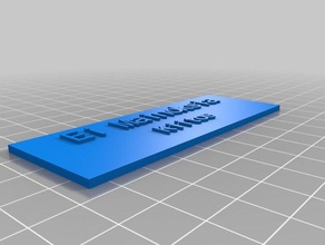 il mio personalizzato targhetta targa centro creazione personaggi segni e loghi su misura 3d print model - Mito3D