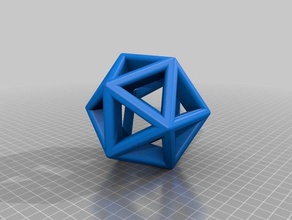 icosahedron math art krisp3d 3d print model - Mito3D