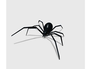 black widow low poly - hard print animals 3dimensional alajaz animal art death eight fang fangs fear insect predator quality red sculpture silk spider sting venom venomus web 3d print model - Mito3D