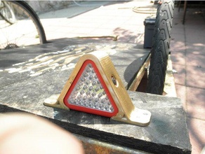 triangle work light holder tool holders & boxes flashlight mount led 3d print model - Mito3D