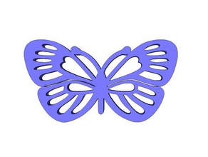 butterfly 65 art bug insect wslab 3d print model - Mito3D