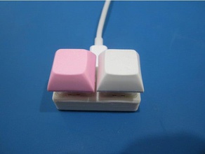 minik 2 anahtar bilgisayar cherry mx mekanik klavye 3d print model - Mito3D