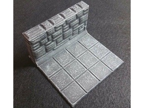 dnd castle ravenloft - stone wall test piece buildings & structures dungeons dragons model boardgame dungeon tiles 3d print model - Mito3D