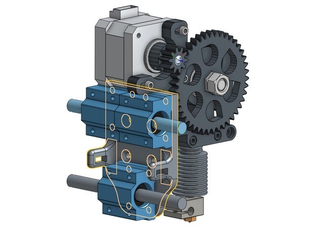 x axis carriage adapter wade's geared extruder sc8uu type bearings 3d printer extruders parts bearing gregs wade linear wades x-axis x-carriage xaxis carrage 3D print model - Mito3D