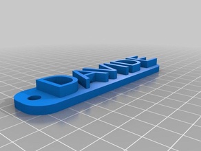 my customized simple keychain davide signs & logos 3d print model - Mito3D