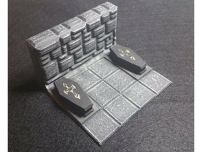 dnd castle ravenloft - crypt barov ravenovia buildings & structures boardgames dungeon dungeons dragons tile wall 3d print model - Mito3D
