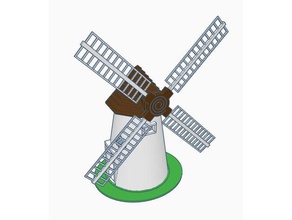 Windmühle Spielzeug & game Zubehör Architektur Gebäude kit - 3d print model - Mito3D