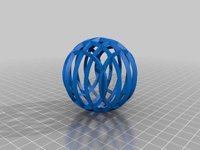 sphere cage math art krisp3d profile triangle wire 3d print model - Mito3D