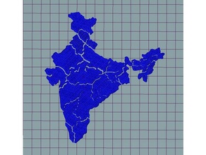 Hindistan harita bulmaca Hint göster 3d print model - Mito3D