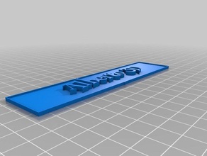 placa nombre 3d printing customized 3d print model - Mito3D