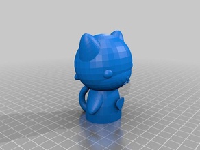 kawai cat 3d printing 3d print model - Mito3D