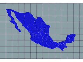 Meksika haritası puzzle göster bulmaca 3d print model - Mito3D