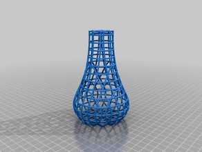 cage structure vase decor krisp3d wire 3d print model - Mito3D