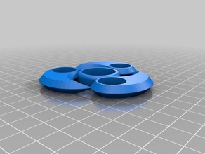 my customized edgy yin yang fidget spinner pick-a-weight toys & games 3d print model - Mito3D