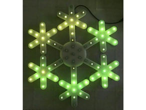 pixel snowflake 3 Quadrat-Knoten diy 3d print model - Mito3D