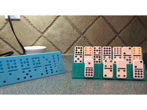 two-tiered domino rack games 3d print model - Mito3D