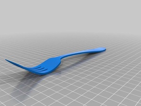 la horquilla utensilio 3d print model - Mito3D