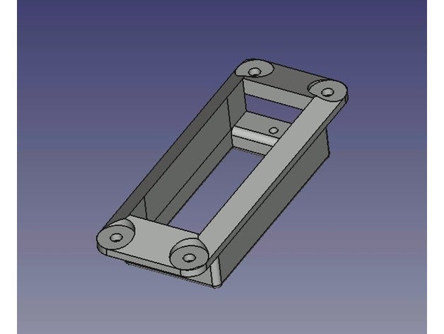 servo adapter tgy-390 standard size r c vehicles freecad adaptor mount 3D print model - Mito3D