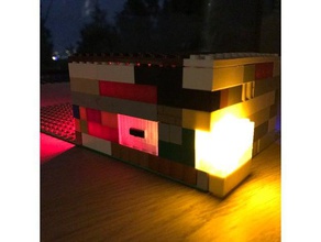 beleuchtete lego-Steine led-Schalter Bau-Spielzeug led lego 3d print model - Mito3D