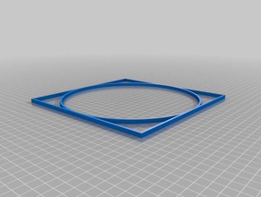200mm 5mm square circle 3d printing tests customized 3d print model - Mito3D