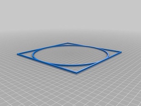 200 mm 25 carré, cercle L'impression 3d tests personnalisé 3d print model - Mito3D