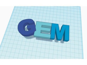 gem logo test learning 3d print model - Mito3D