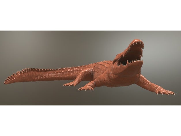 crocodile animals 3D print model - Mito3D